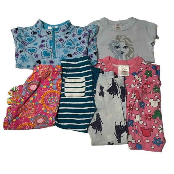Hanna Andersson Other - Hanna Andersson Lot Of 7 Girls Clothing Items Pants Pajamas Top Girl Sz EU90 US3
